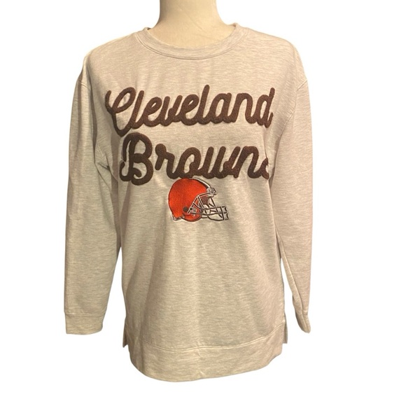 NFL Team Apparel Womens Cleveland Browns Casual Sweatshirt - Picture 1 of 6
